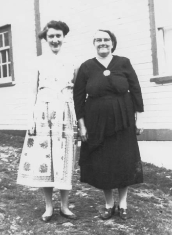 447: Teresa Norman with her mother Marg Norman. (circa 1960) [courtesy of Della (Norman)  O'Leary]  - Margaret daughter of Thomas Norman &amp;amp; Jane Traverse, married Peter Norman